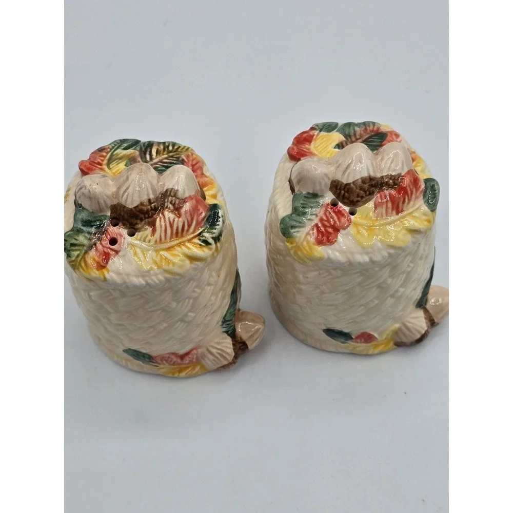 Vintage Long Rich Autumn / Fall / Thanksgiving‎ Salt and Pepper Shakers